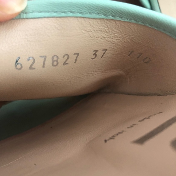 Gucci Marmot GG slide sandals mules . Mint green & Chevron quilted Eu 37 US 7 - Picture 11 of 16